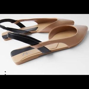 Zara Flat Slingbacks- NWT- size 9
